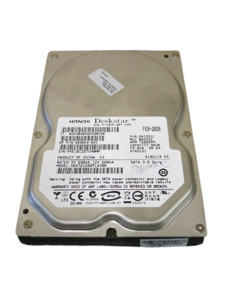 DISCO DURO HDD 3 5  SATA 80GB HITACHI  HDS721680PL