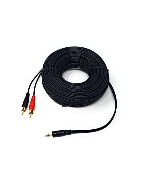 CABLE JACK 3 5 MACHO ESTEREO/ X2 RCA MACHO 20M