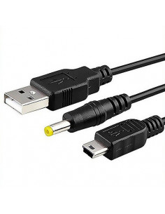 CABLE RETRACTIL 2 EN 1  CARGADOR Y LINK PSP A PC