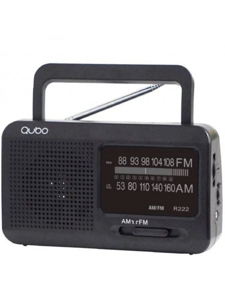 RADIO PORTATIL QUBO R-222 FM/AM ENCHUFE Y PILAS