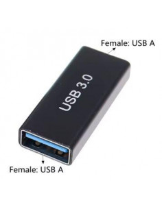 ADAPTADOR USB 3 0 HEMBRA A USB HEMBRA NEGRO
