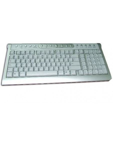 TECLADO MULTIMEDIA INALAMBRICO ESPAÑOL PLATA