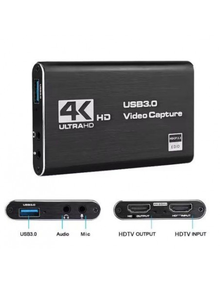 GRABADORA CAPTURADORA USB3 0 HDMI 4K/1080P OBS