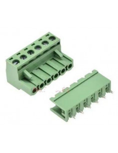 BLOQUE DE TERMINALES PCB 6 PINES PASO 5 08MM