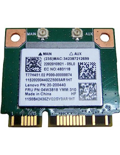 TARJETA MINI PCI-E BLUETOOTH Y WIFI PARA LENOVO
