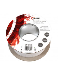 CABLE TELEFONO ROLLO 100 METROS 2 HILOS REDONDO