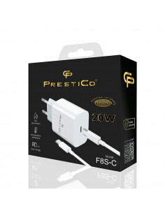 CARGADOR PRESTICO F8S-C USB-C PD 20W  CABLE USB-C
