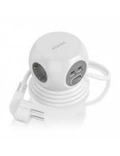 REGLETA ENCHUFES AISENS 3 TOMAS 2XUSB-C 2XUSB-A WH