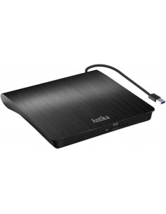 GRABADORA DE DVD USB 3 0 EXTERNA NEGRA ANTIKA