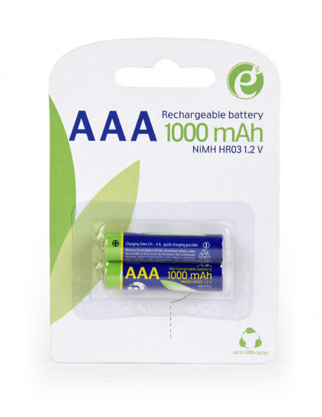BATERIAS PILAS RECARGABLES GEMBIRD AAA 1000MAH