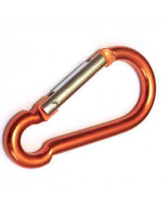 LLAVERO MOSQUETON ALUMINIO DORADO 67x35x6 6mm