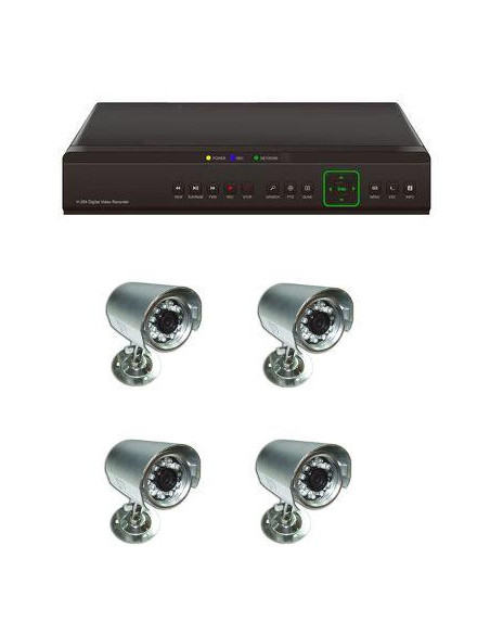 KIT VIDEOVIGILANCIA 4 CAMARAS 320GB INTERNET HDMI