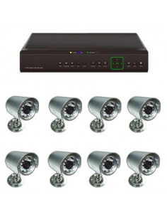 KIT VIDEOVIGILANCIA 8 CAMARAS 320GB INTERNET HDMI