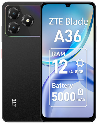 SMARTPHONE ZTE BLADE A36 4GB 64GB 6 75  BLACK