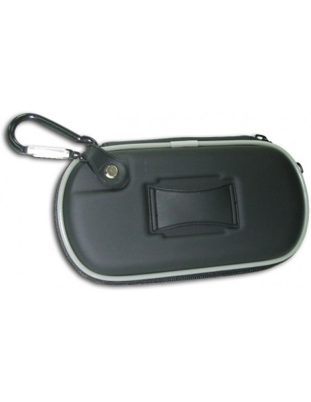 FUNDA PSP SEMI-RIGIDA NEGRA CON MOSQUETON SATYCON