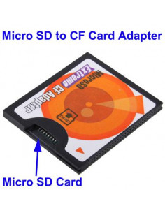 ADAPTADOR MICROSD A COMPAC FLASH TIPO I SATYCON