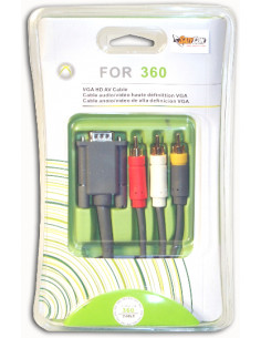 CABLE AV XBOX 360 3XRCA VGA PARA TV O MONITOR