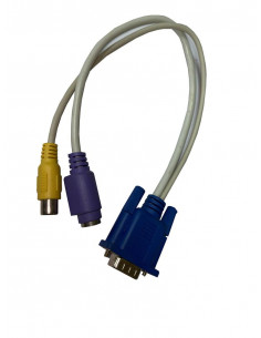 ADAPTADOR D-SUB MACHO A SVIDEO/RCA HEMBRA