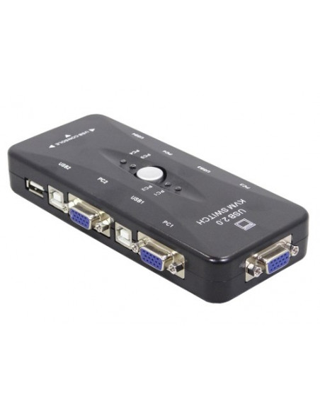 CONMUTADOR KVM USB/VGA 4PCs SATYCON