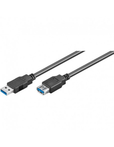CABLE USB 3 0  AM-AH MACHO HEMBRA 1 8M NEGRO