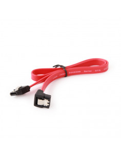 CABLE SATA3 50CM SATA III ROJO CON CLIP ACODADO 90