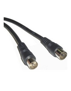CABLE ANTENA TV MACHO-HEMBRA 1 5M NEGRO TDT