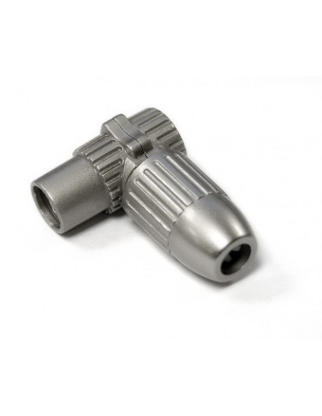 CONECTOR ANTENA TV HEMBRA PROFESIONAL  ACODADO