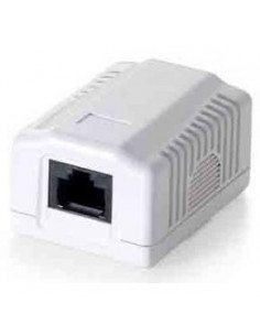 PLACA SUPERFICIE RED ROSETA CONECTOR 1xRJ45 CAT6