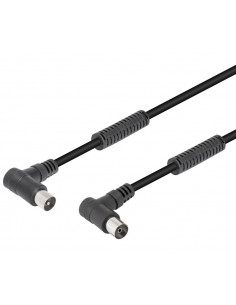 CABLE ANTENA TV MACHO/HEMBRA 2 5M NEGRO ACODADO