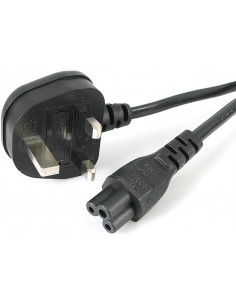 CABLE DE CORRIENTE TREBOL C5 DE 3 PINES 1 8M NEGRO