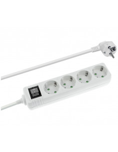 BASE MULTIPLE REGLETA 4 ENCHUFES CON INTERRUPTOR