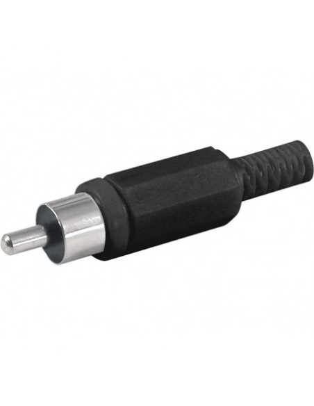 CONECTOR RCA  NEGRO MACHO