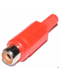 CONECTOR RCA  ROJO HEMBRA