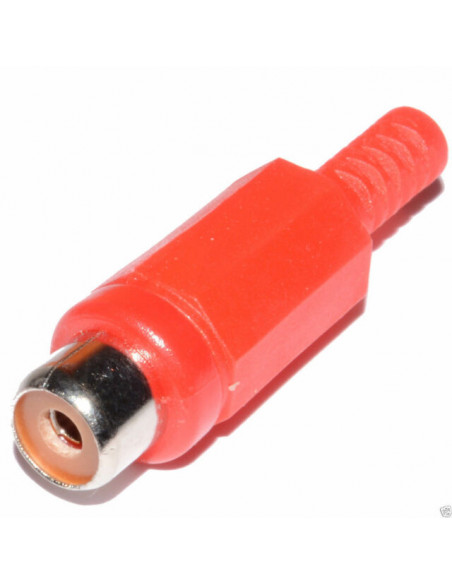CONECTOR RCA  ROJO HEMBRA