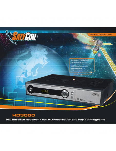 RECEPTOR SATELITE SATYCON HD3000   ANTENA 60CM
