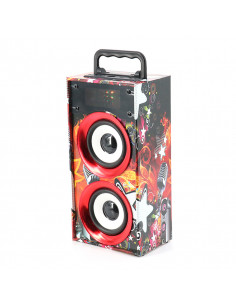 ALTAVOCES WKS-669B BLUETOOTH 2 0 FM TF USB ROJOS