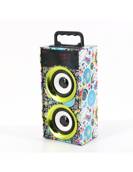 ALTAVOCES WKS-669B BLUETOOTH 2 0 FM TF USB VERDES