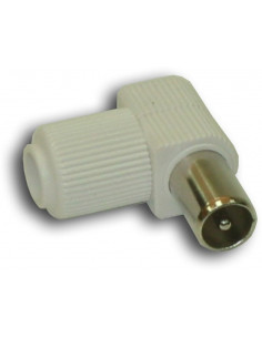 CONECTOR ANTENA TV MACHO ECO ACODADO
