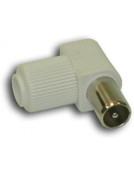 CONECTOR ANTENA TV MACHO ECO ACODADO