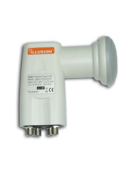 LNB QUAD 0 2dB 4 SALIDAS  4 USUARIOS  ILLUSION