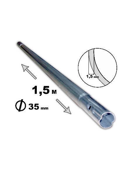 MASTIL ANTENA WIFI 1 5M GALVANIZADO APILABLE