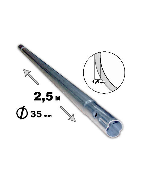 MASTIL ANTENA WIFI 2 5M GALVANIZADO APILABLE