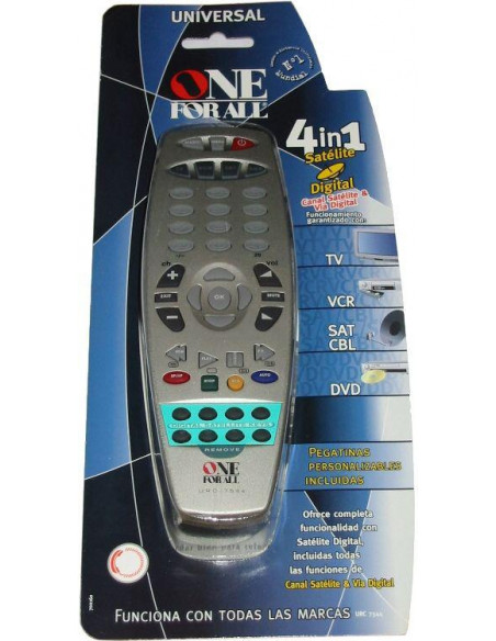 MANDO TV UNIVERSAL One For All 4 en 1  VIA y CSD 