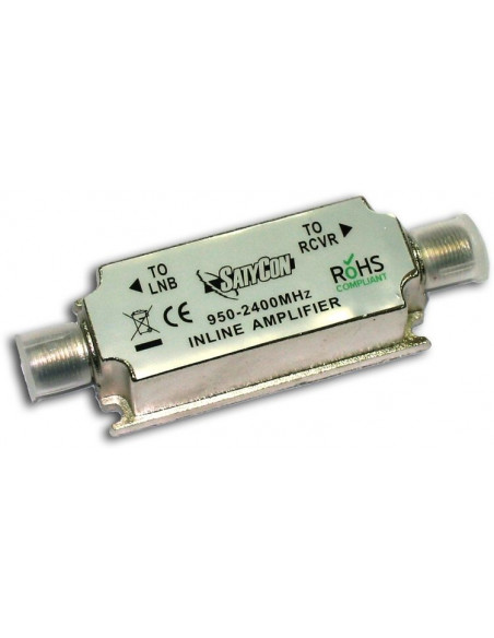 AMPLIFICADOR DE LINEA FI TV SATELITE 20DB SATYCON