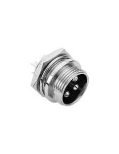 CONECTOR L70-78 GX16 3 PINES MACHO BASE PANEL