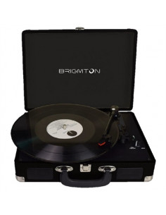 TOCADISCOS PORTATIL GRABADOR BRIGMTON BTC-404 NEGR