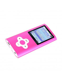 REPRODUCTOR MP4 1 8  8GB FM MICRO-SD BATERIA ROSA