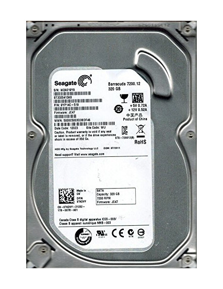 DISCO DURO HDD 3 5  SATA 320GB SEAGATE 9YP14C-519