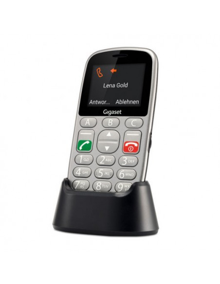 TELEFONO MOVIL GIGASET GL390 GRIS PARA MAYORES