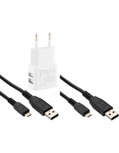 CARGADOR CASA MICROUSB PARA 2 MOVILES SMARTPHONES
